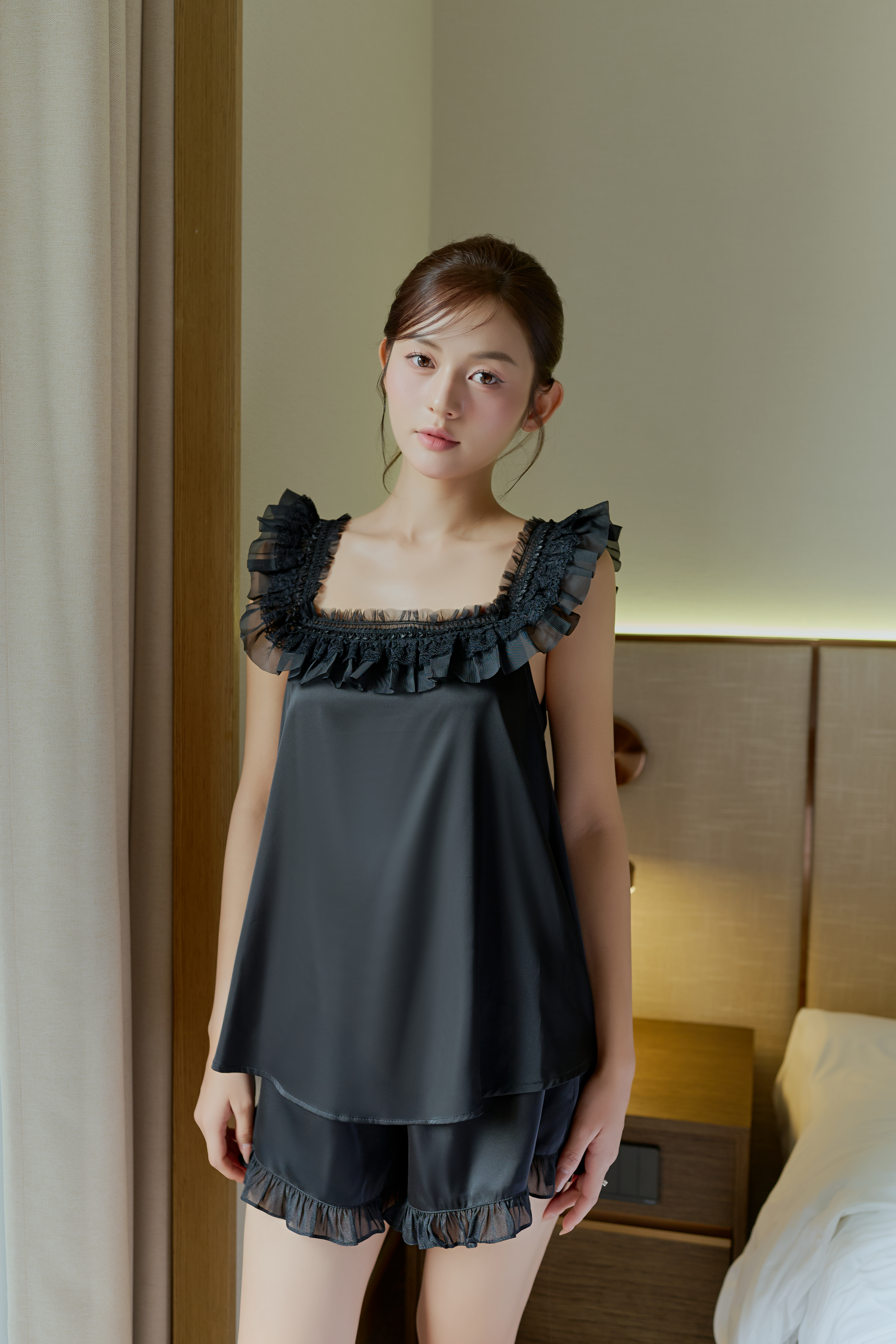 Bộ lụa áo cộc, quần cộc BN605