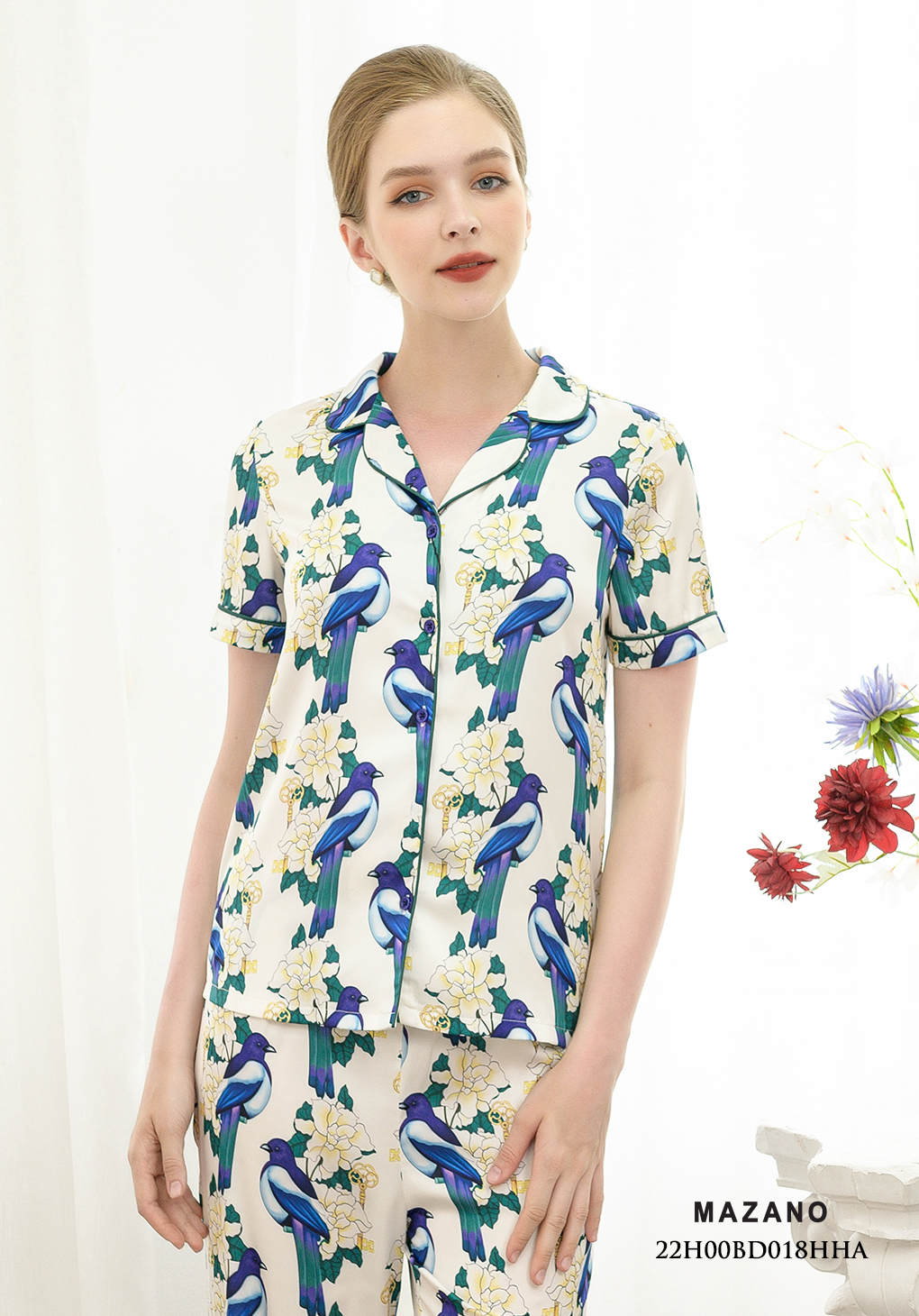 Bộ đồ cộc tay họa tiết chim hoa_thumbnail_2