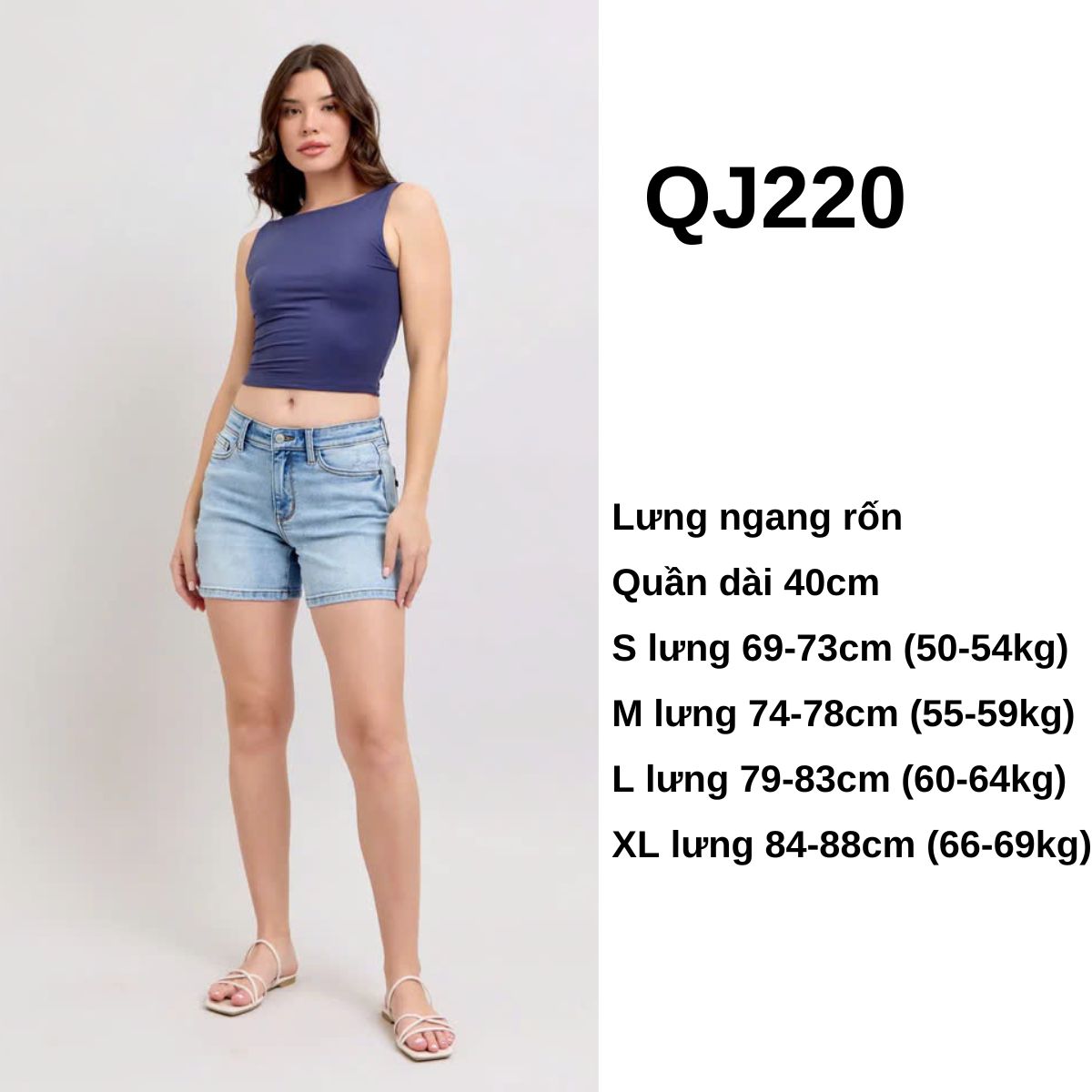 QJ220- Đùi jeans -JB Sáng
