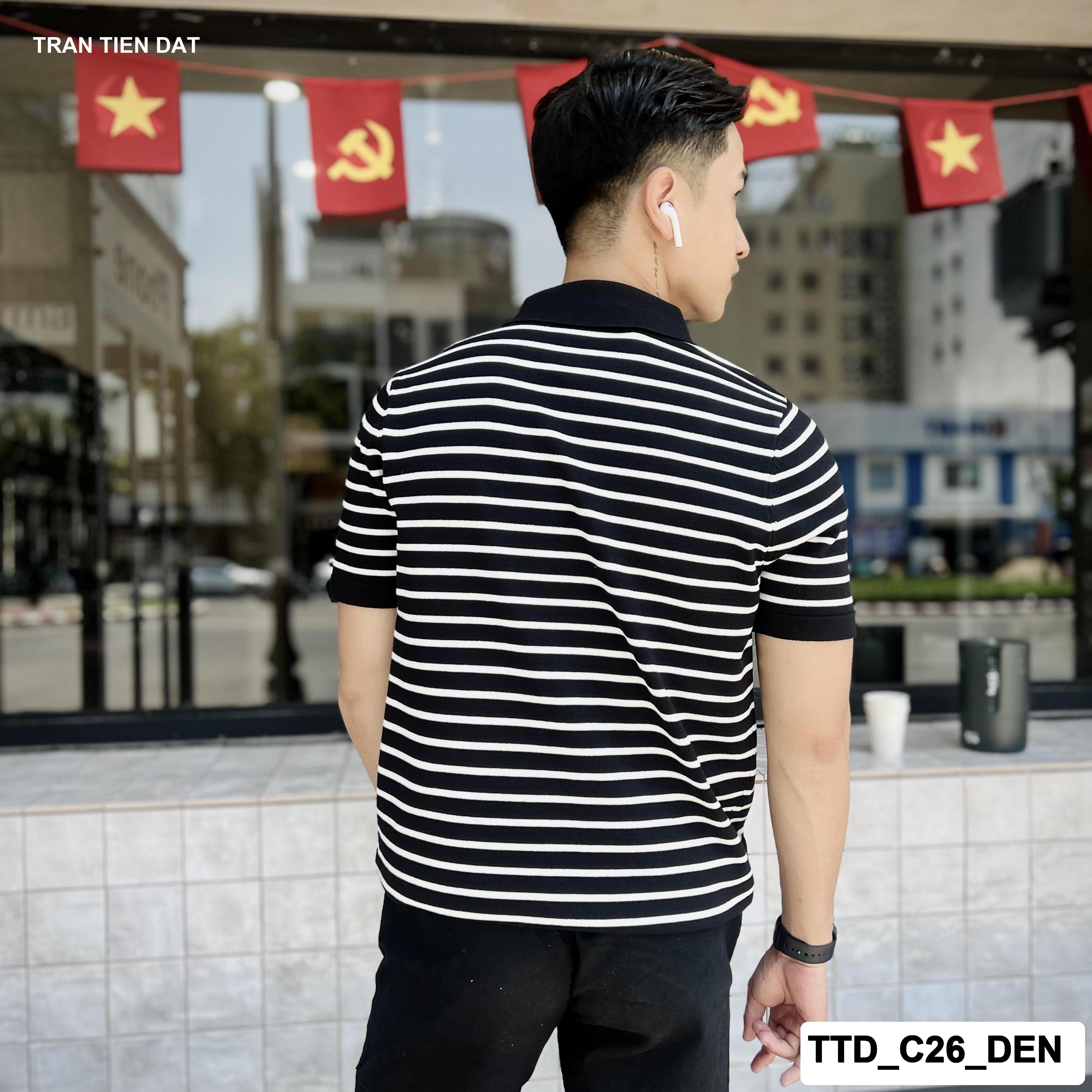 TTD_C26 - Áo polo dệt kim 1 sọc  cho nam C26_thumbnail_2