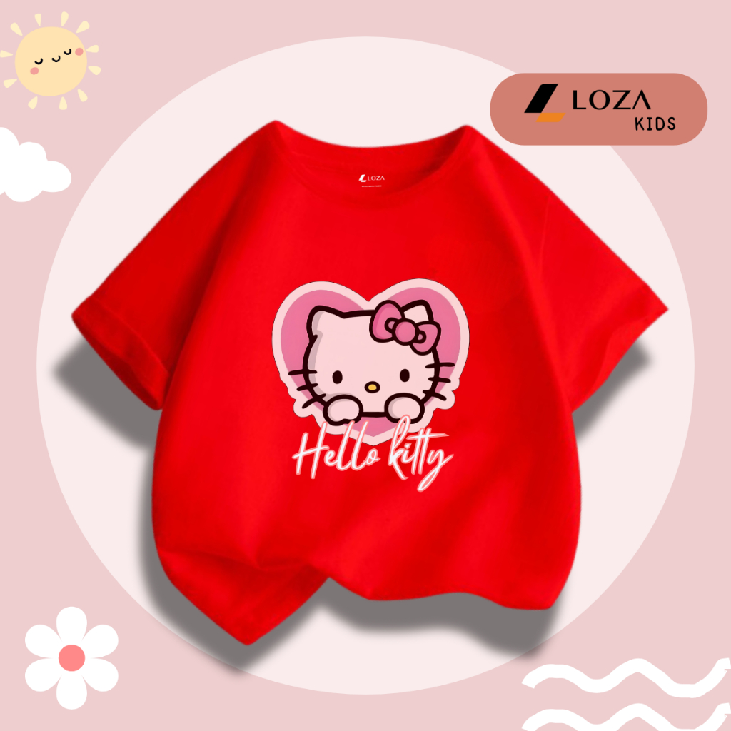 Áo Hello Kitty 2025 cho bé gái size từ 15-40kg- Áo phông bé gái mùa hè Loza Kids - CA009_thumbnail_8