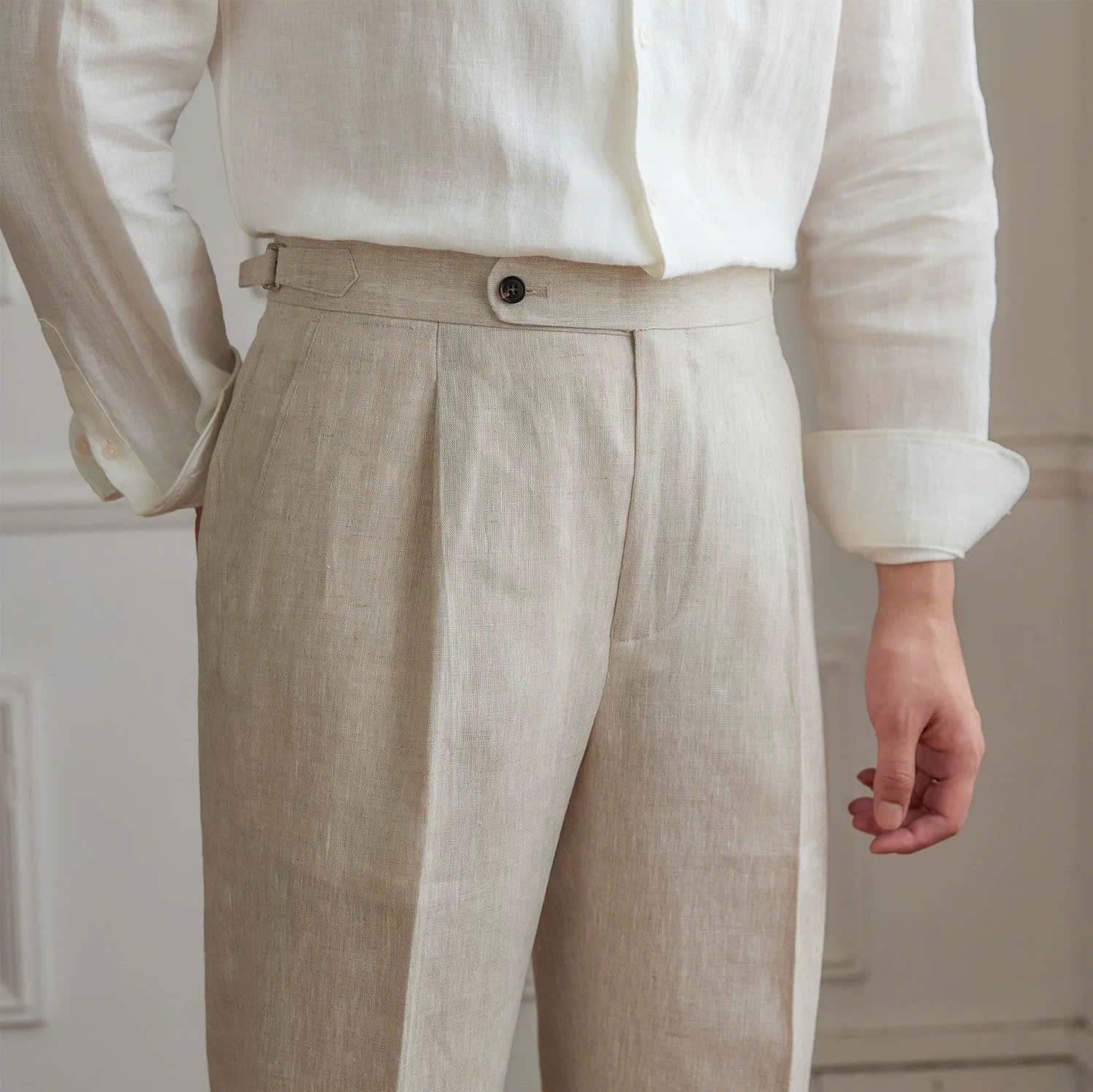Sidetab Linen Trousers – Season 3