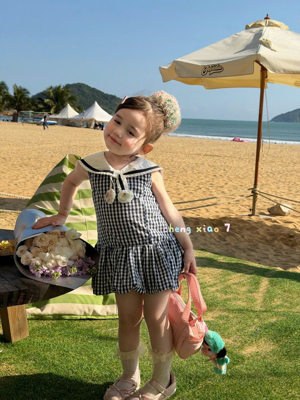 CX41 - Váy caro cổ thủy thủ phối nơ hãng CX7_thumbnail_0