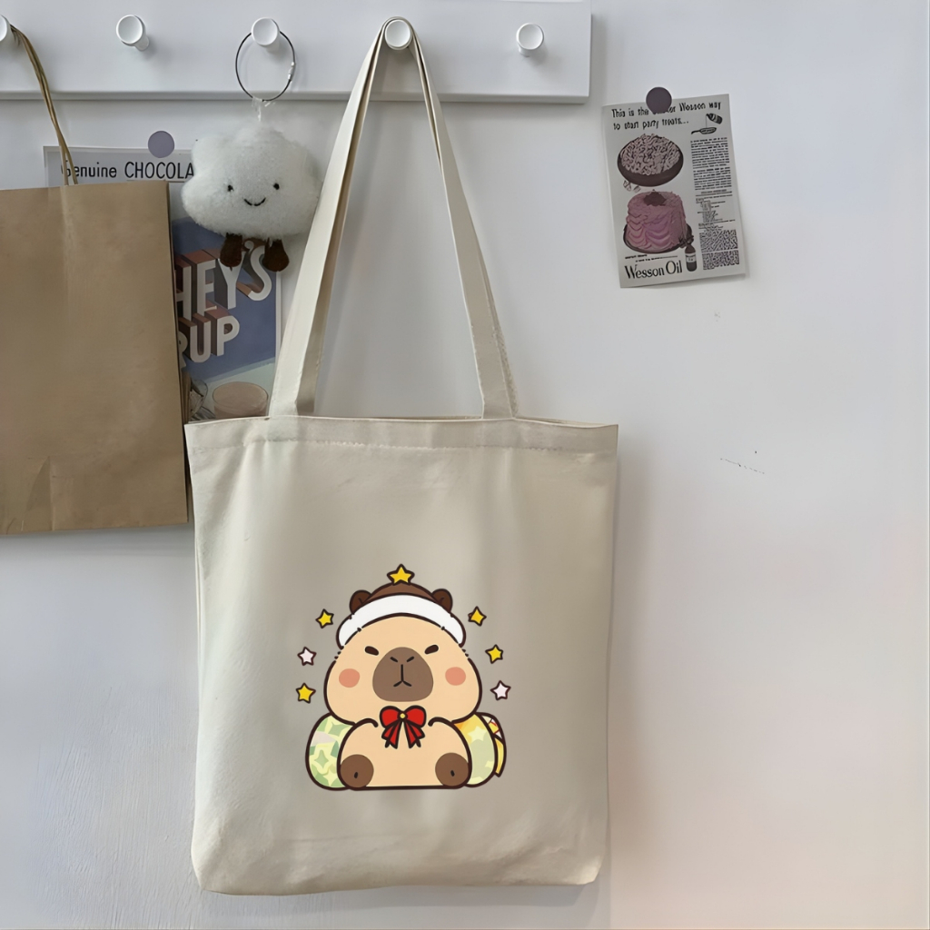 Túi tote vải canvas hình NOEL, Merry Christmas, đeo vai, có khóa kéo và ngăn phụ - WE TEE WTU08_thumbnail_17