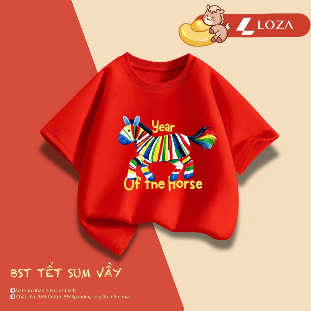 Áo thun bé gái, bé trai Tết 2026 - Loza Kids- Mã AT035_thumbnail_0