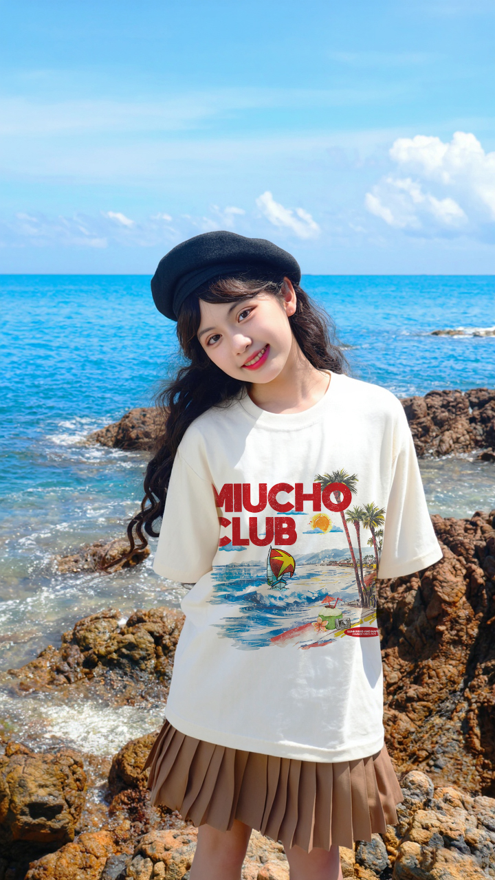 Áo thun boxy chill vibes 2104 Miucho cổ tròn vải cotton 2c 250gsm đứng form in mix_thumbnail_5