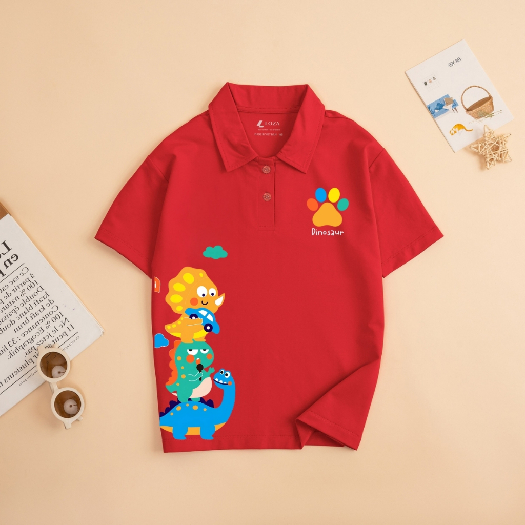 Áo polo bé trai in hình Khủng long - Loza Kids PL3050_thumbnail_3