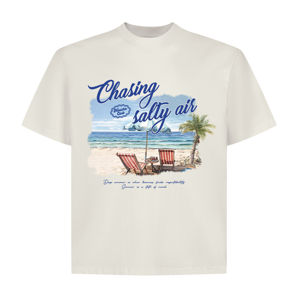 Áo thun boxy local brand hè biền 2326 Miucho cổ tròn vải cotton 2 chiều đứng form in mix