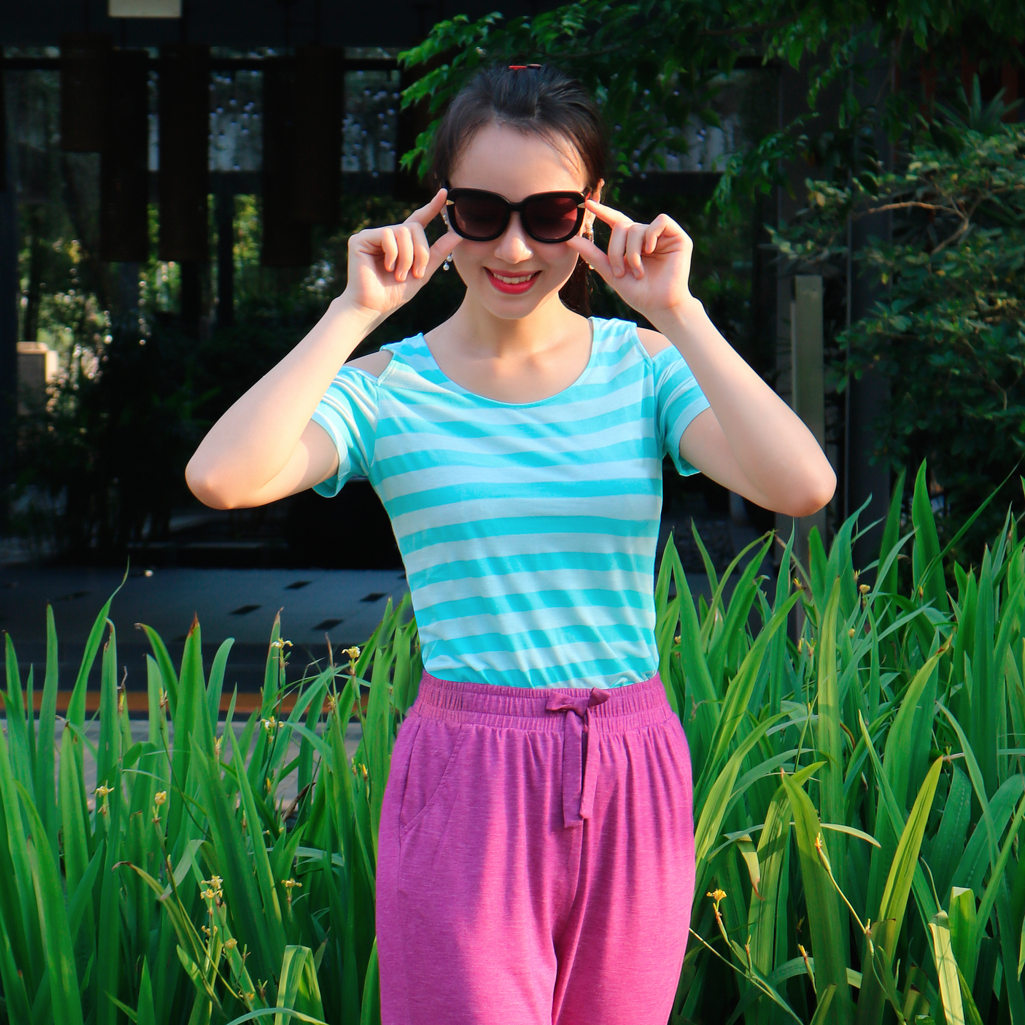 ÁO KIỂU NỮ L6066 NARSIS CHẤT LIỆU THOÁNG MÁT, DỄ CHỊU, THOẢI MÁI CẢ NGÀY, DỄ VẬN ĐỘNG_thumbnail_2