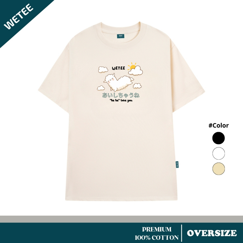 Áo thun nữ hình Alpaca Cừu be be love you local brand We Tee dáng oversize rộng - WU0981_thumbnail_2