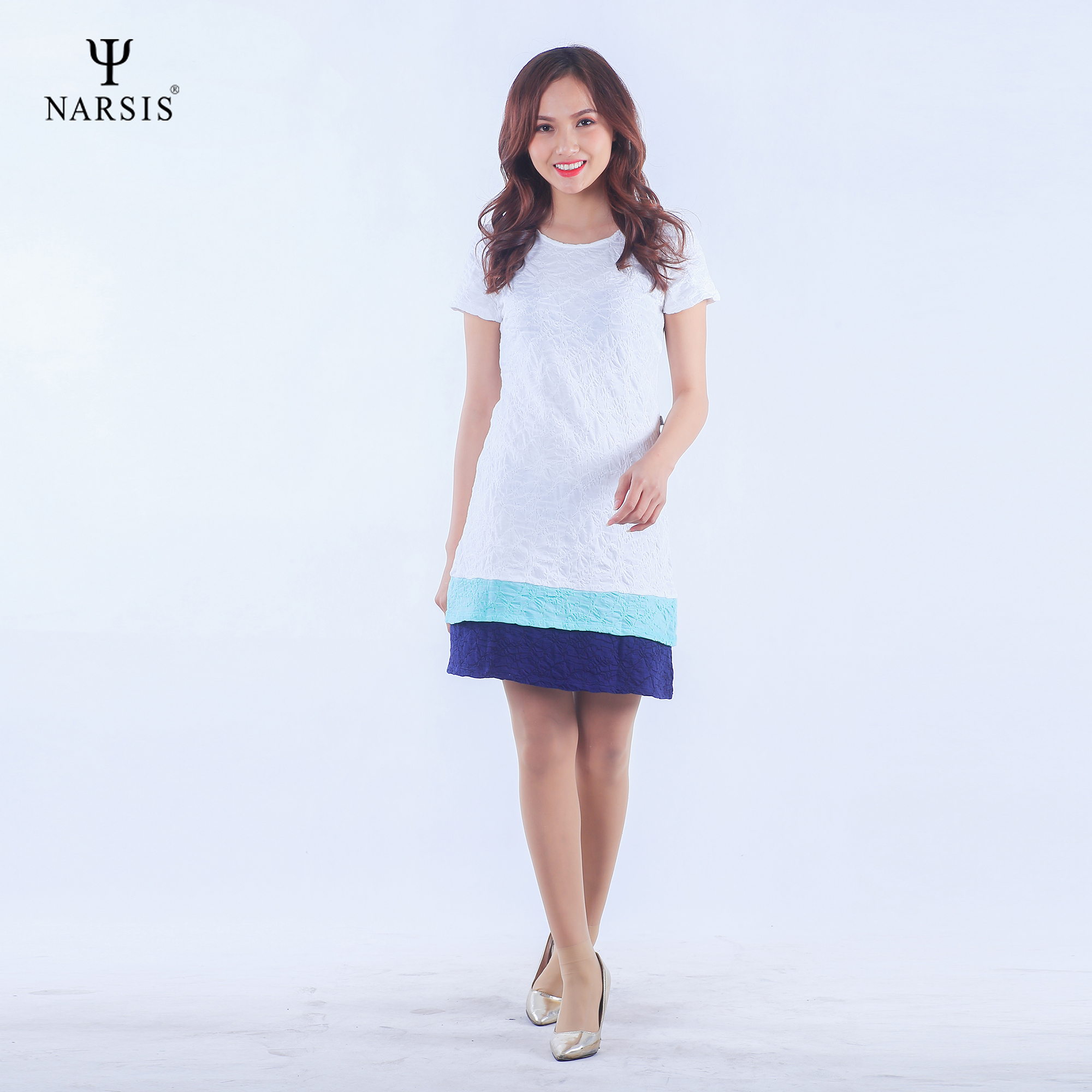 VÁY KIỂU NỮ B7025 NARSIS CHẤT LIỆU THOÁNG MÁT, DỄ CHỊU, THOẢI MÁI CẢ NGÀY, DỄ VẬN ĐỘNG