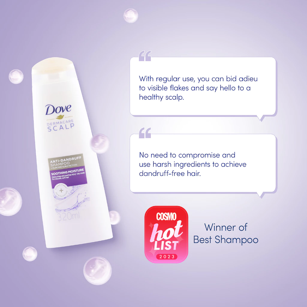 Dove Dermacare Scalp Soothing Moisture Anti-Dandruff Shampoo 320 ml_thumbnail_7