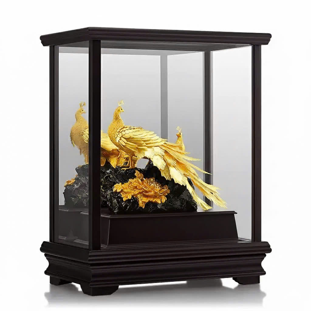 Đôi chim công mạ vàng 24k KT 29x17x34 cm_thumbnail_2