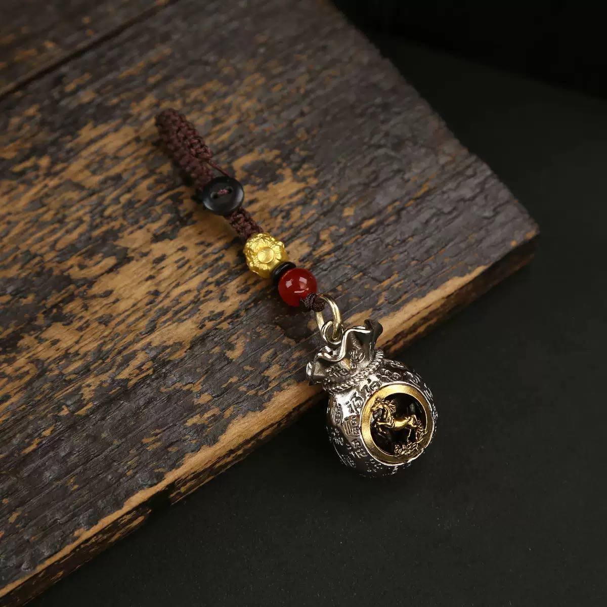 Móc khóa 12 Con Giáp - Túi Tiền Thần Tài Xoay_thumbnail_5