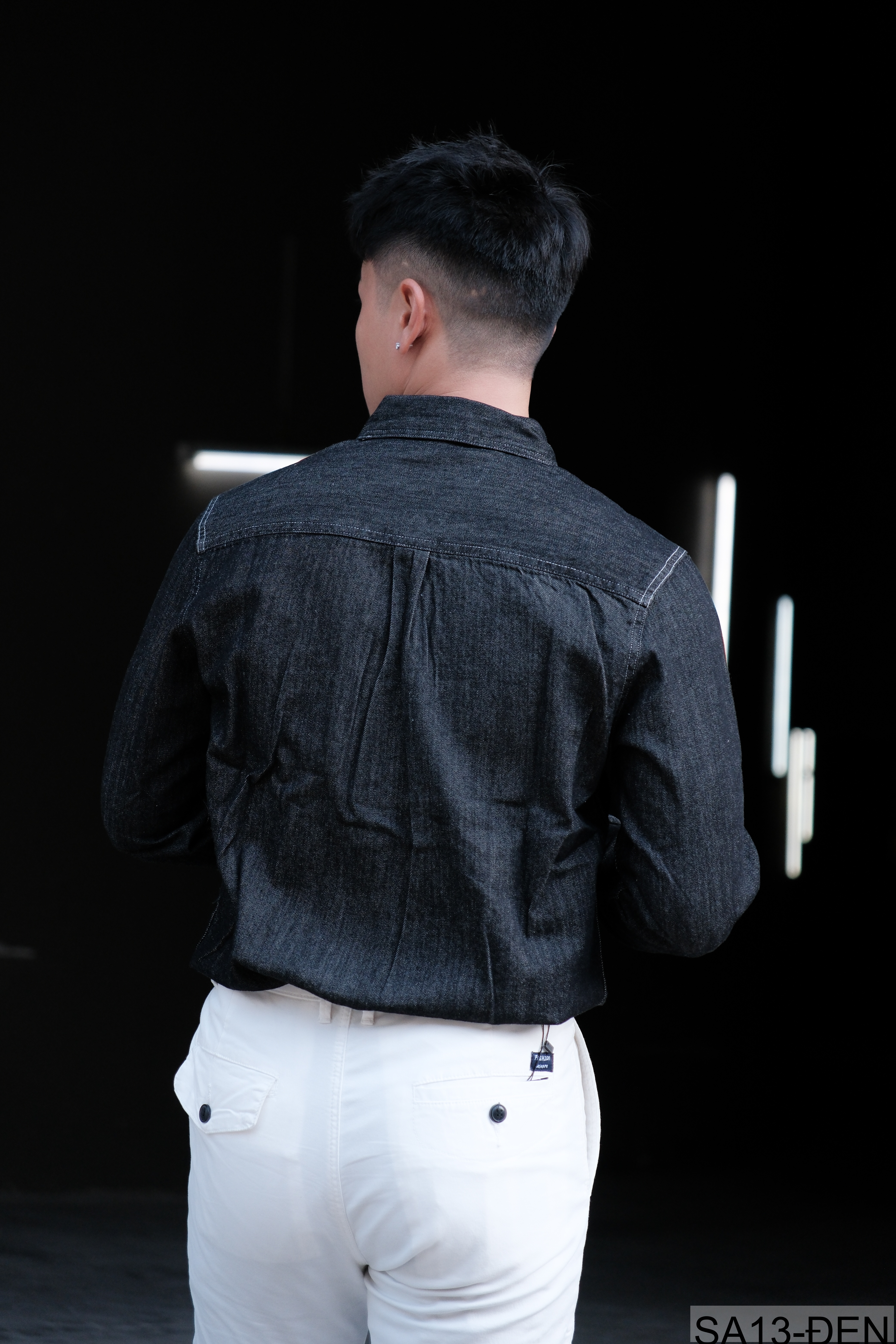 SA13 - Áo sơ mi nam dài tay phong cách Nhật, chất cotton mềm, form rộng thoải mái, 3 màu xanh nhạt/xanh đậm/đen_thumbnail_19