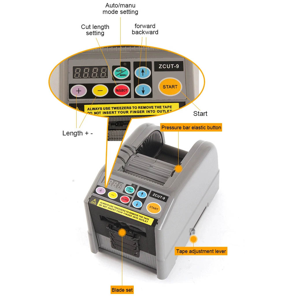 Hướng dẫn sử dụng máy cắt băng keo tự động ZCUT-9 FUMA