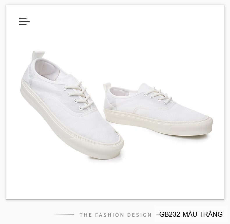 GB232 - Giày sneaker vải nam nữ đế bệt phong cách thường ngày, màu trơn chống thấm_thumbnail_16