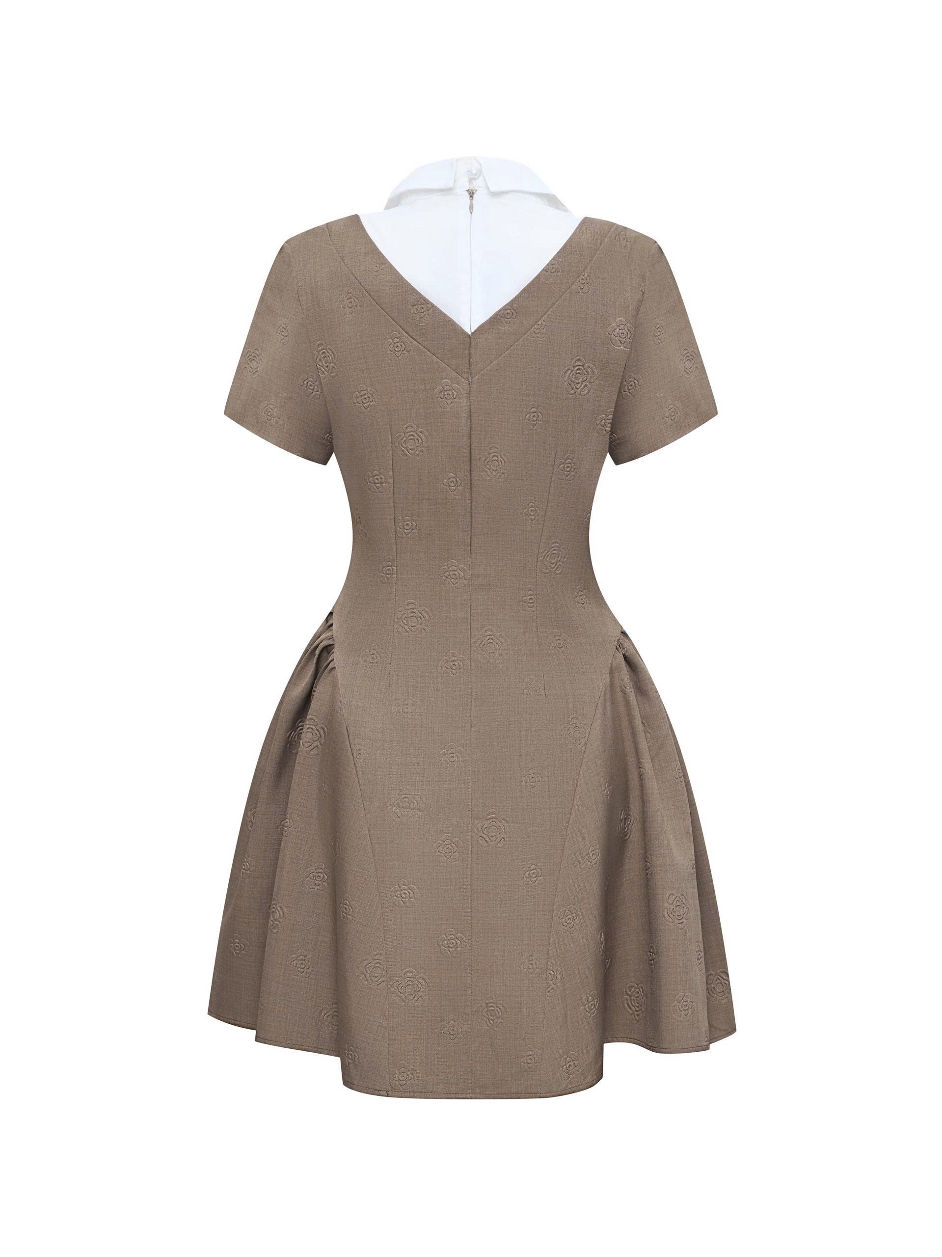 Đầm cổ sơ mi kiểu dáng A phồng bigsize DA153 dành cho nàng béo mập từ 55-95kg_thumbnail_3