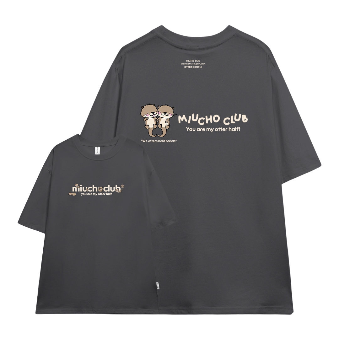 Áo thun cặp nam nữ form rộng 1945 Miucho cổ tròn vải 4c cotton 220gsm thoáng mát in mix_thumbnail_17