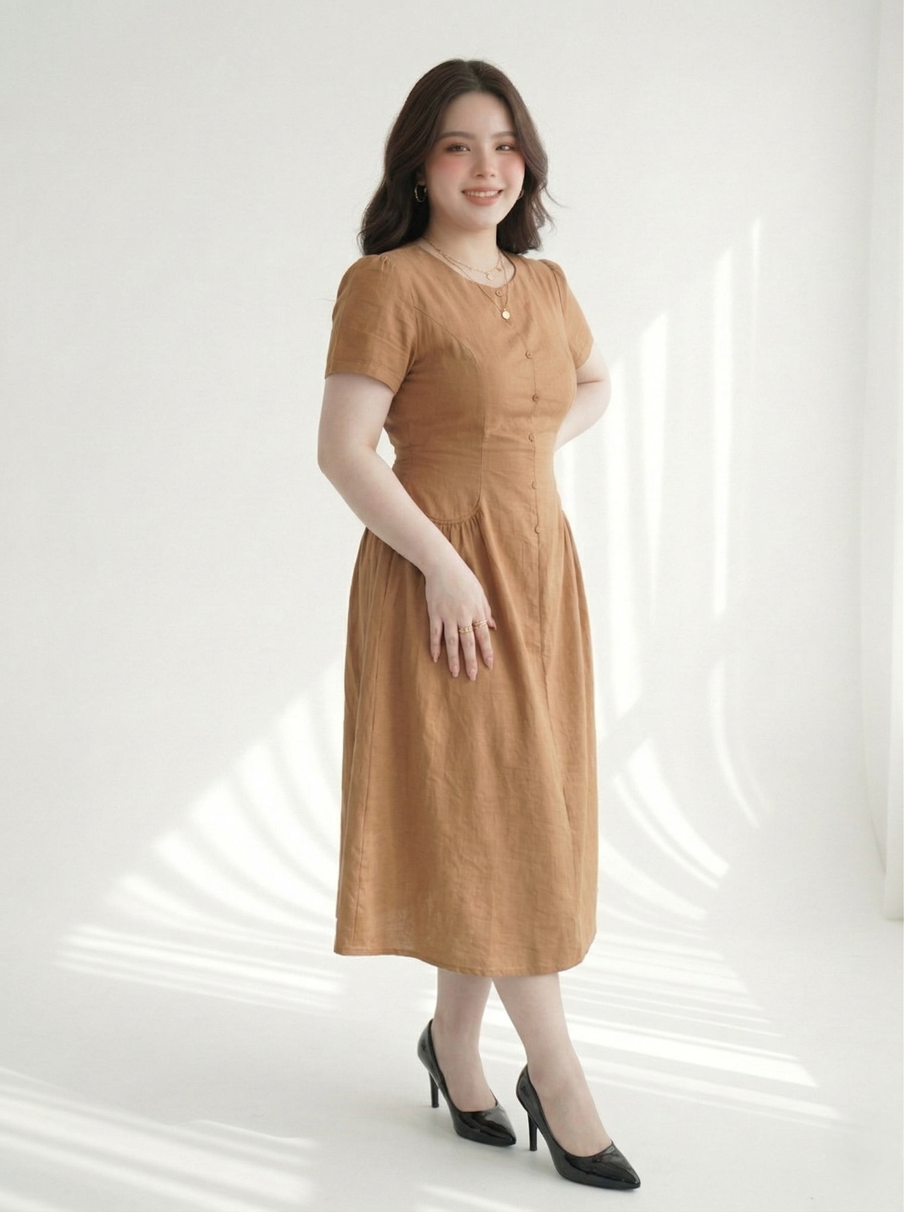 BIGSIZE-Đầm dáng dài túi kiểu bên hông DA180_thumbnail_2