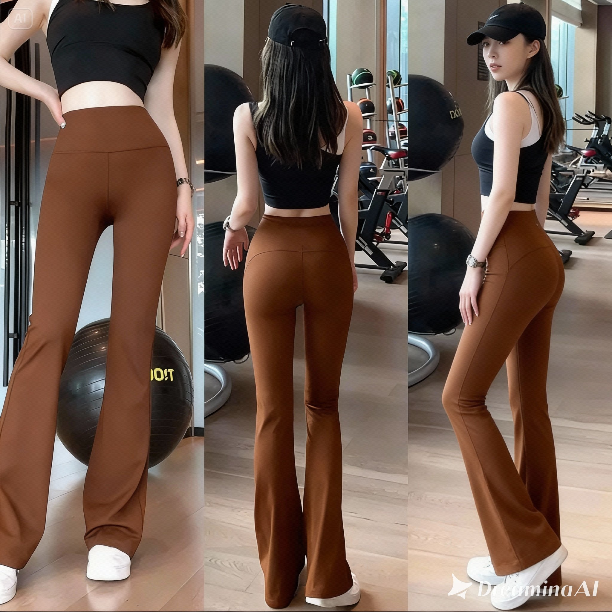 Quần loe, leeging chất vải umi cao cấp, cạp cao 9cm siêu hack dáng