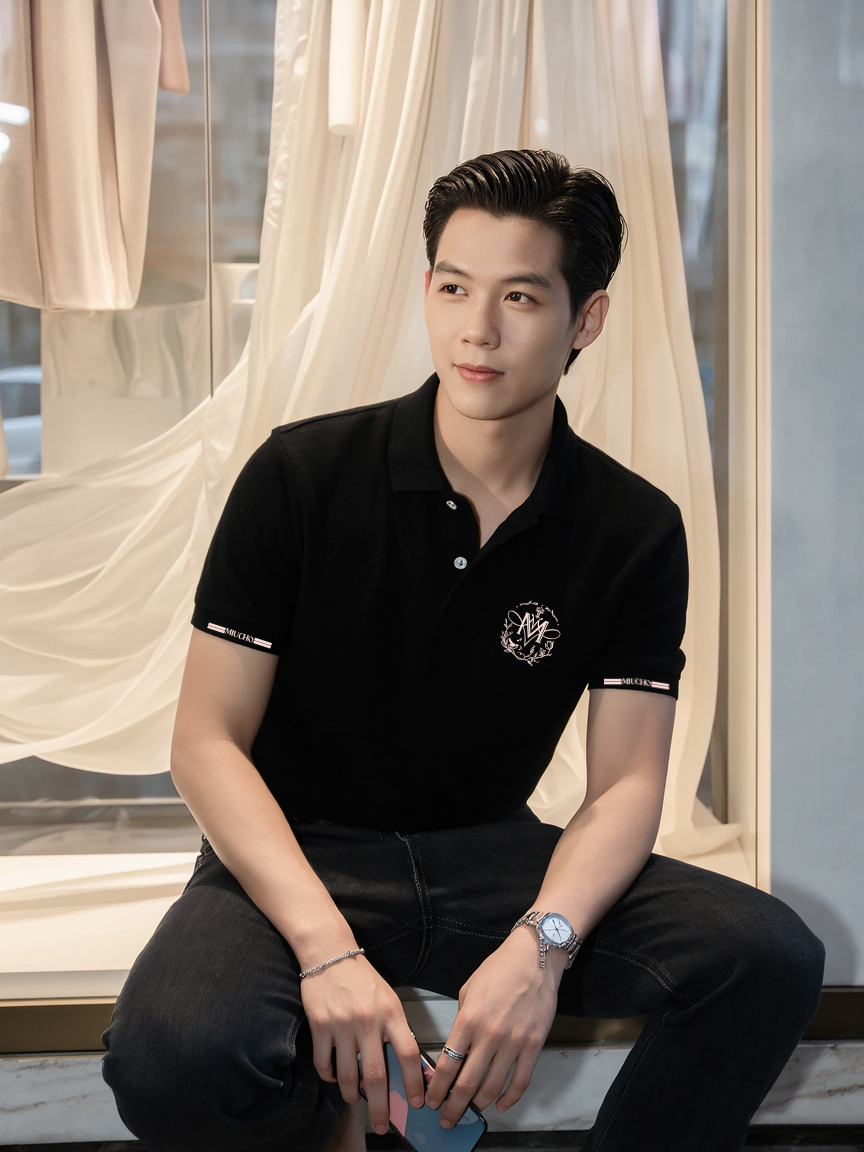 Áo polo nam cá sấu form vừa PLCSD2409 Miucho Iconic chất vải cao cấp co giãn tốt đồ bền cao in mix_thumbnail_3