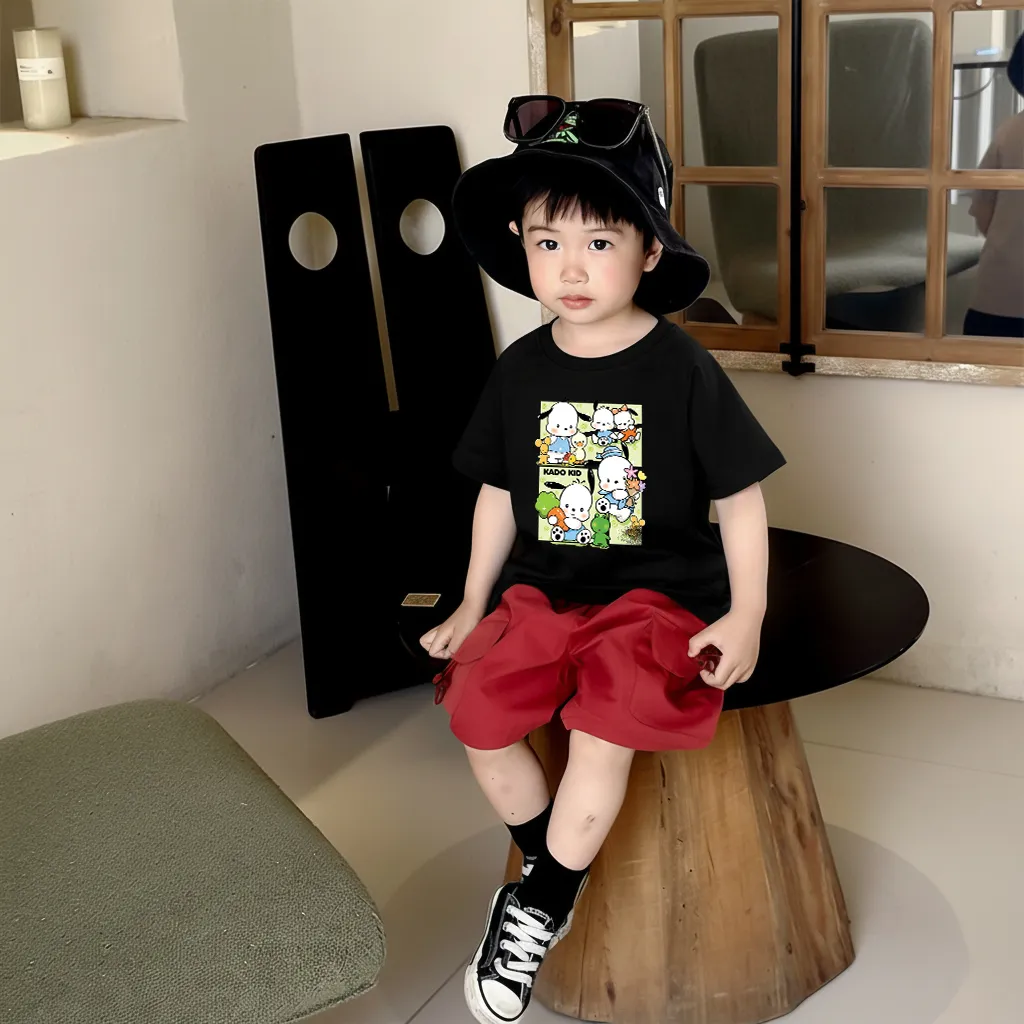 Áo thun bé gái hoạt hình Kado vải cotton thoáng mát tay ngắn cổ tròn in artwork 2976_thumbnail_3