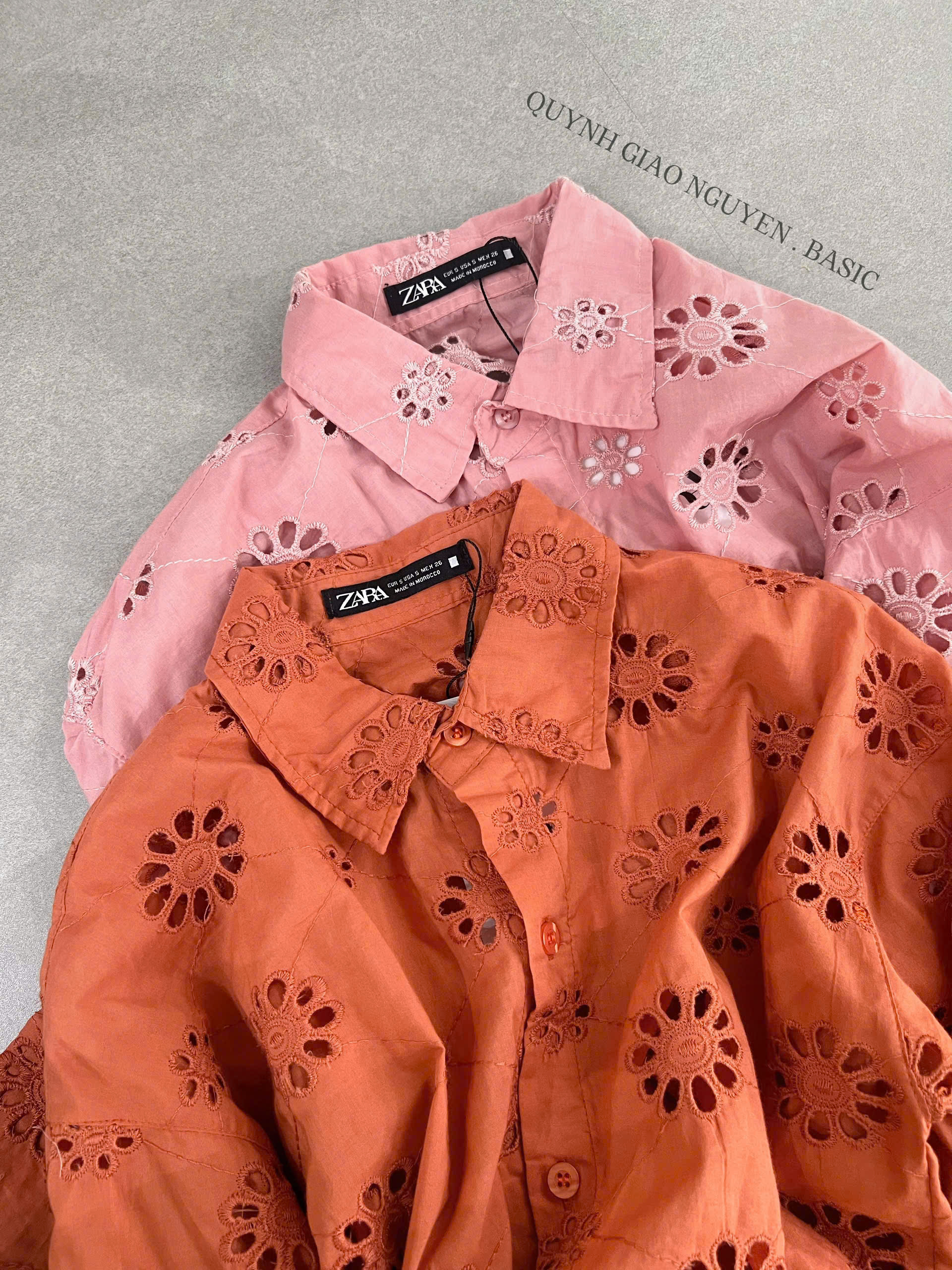 Set sơ mi đục lỗ ZÁ RÀ ( CAM ĐẤT )_thumbnail_6