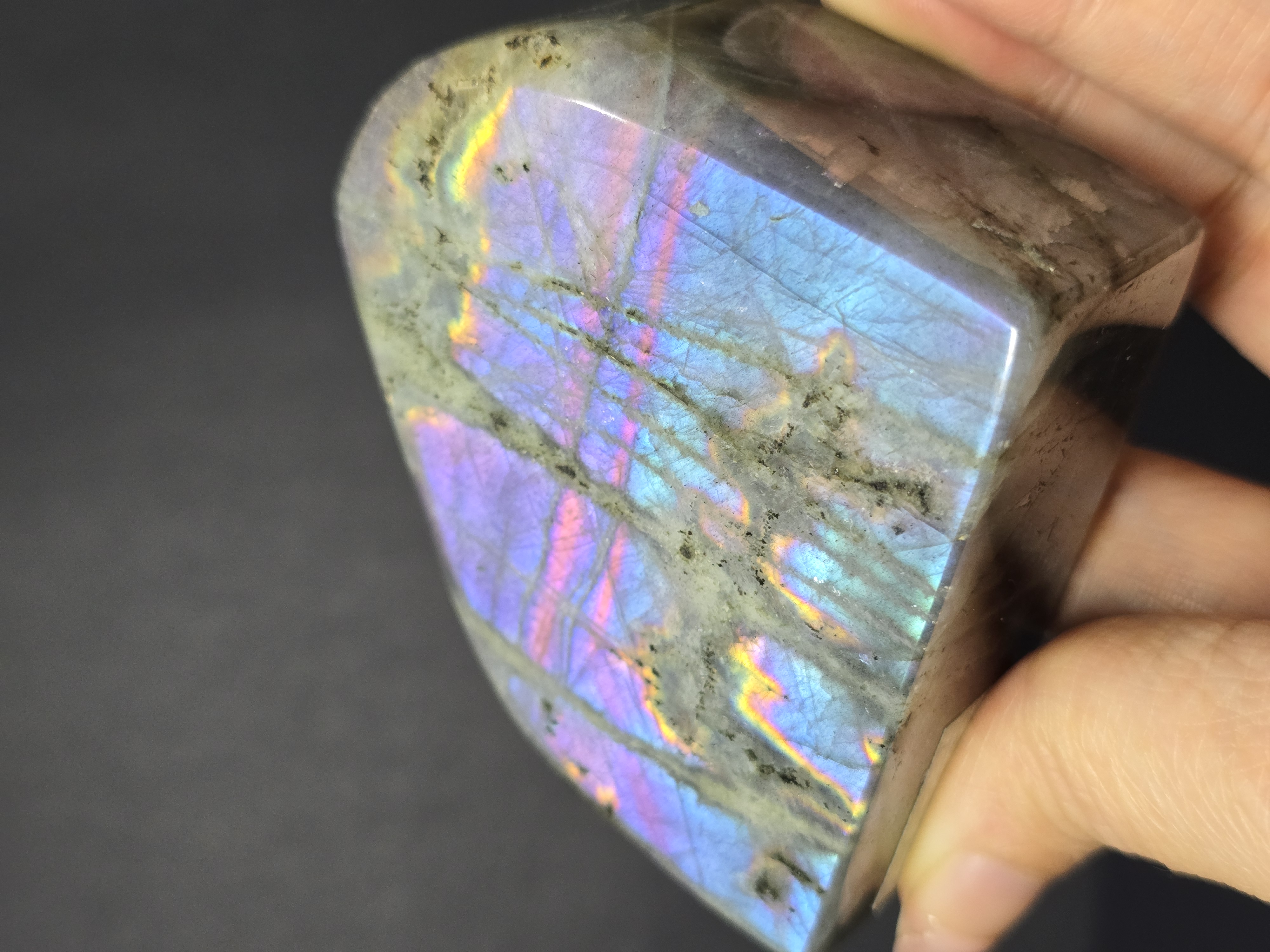 Labradorite / Đá Xà Cừ / Hắc Nguyệt Quang Ánh Tím Xanh Sunset Dạng Freeform Để Bàn_thumbnail_12