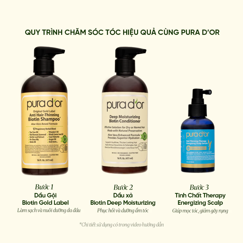 Dầu xả Biotin PURA D'OR giúp phục hồi và dưỡng ẩm chuyên sâu 473ml_thumbnail_6