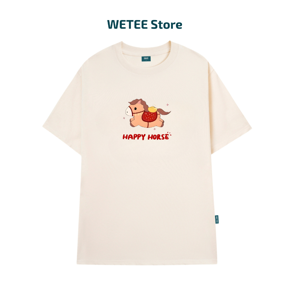 Áo thun unisex Tết 2026 hình ngựa Happy Horse dáng oversized rộng local brand WE TEE - WU1119_thumbnail_3
