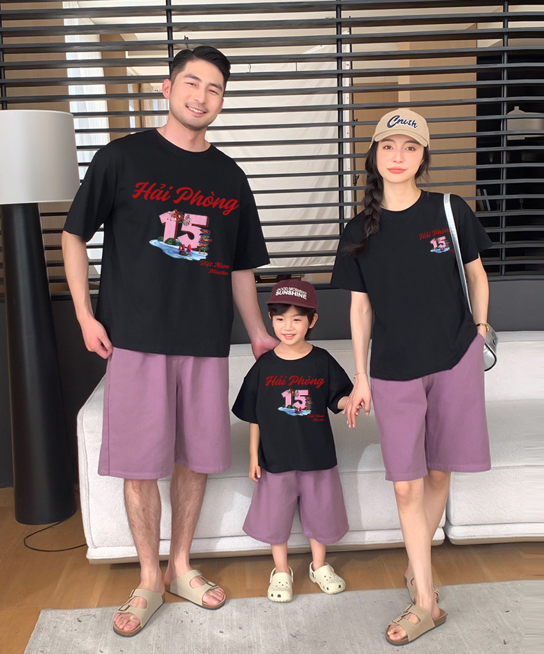 Áo thun nữ du lịch Hải Phòng form vừa regular thoáng mát ARD1303 Miucho Chic in mix_thumbnail_2