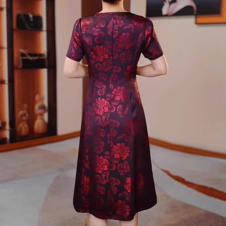 17781-Đầm suông lụa hoa nổi 5D ( lụa  vân gấm,lót)_thumbnail_1