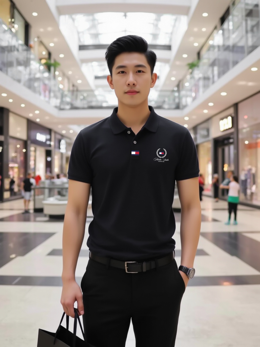 Áo polo nam form vừa 1919 Miucho Iconic vải cá sấu đứng form thoáng mát in mix_thumbnail_5