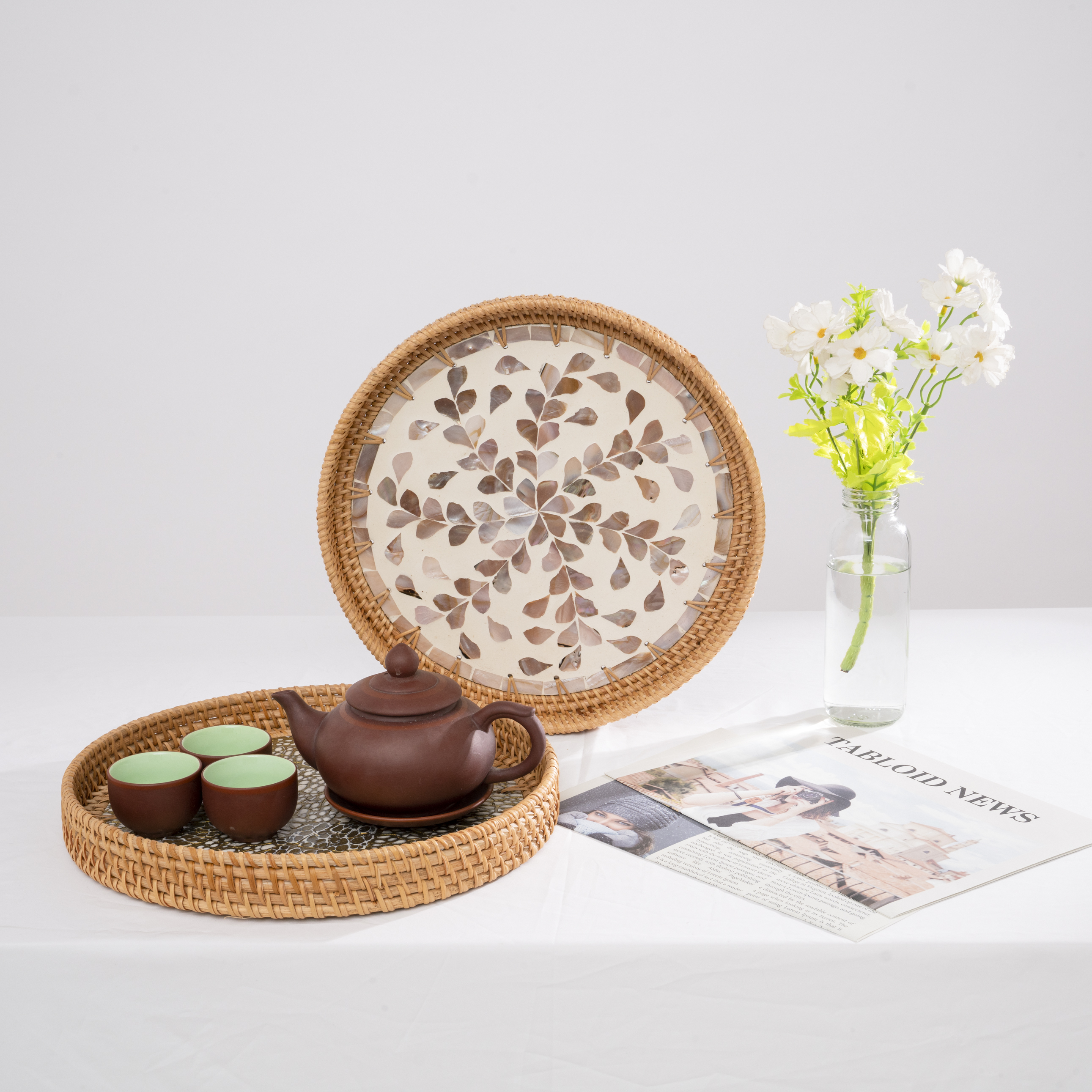 Mother Of Pearl Rattan Tray MD013_thumbnail_4