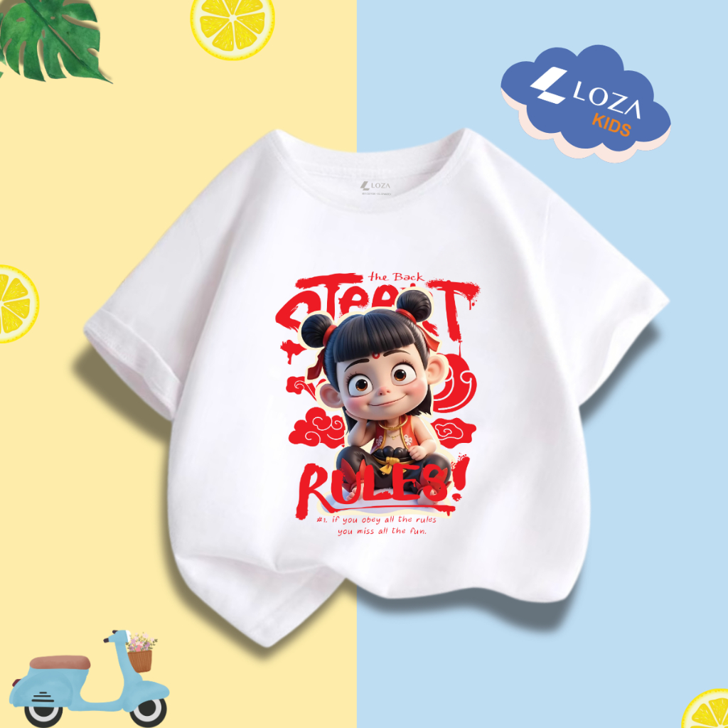 Áo thun bé trai màu trắng in hình Natra nhiều mẫu - Loza Kids  AT062_thumbnail_3
