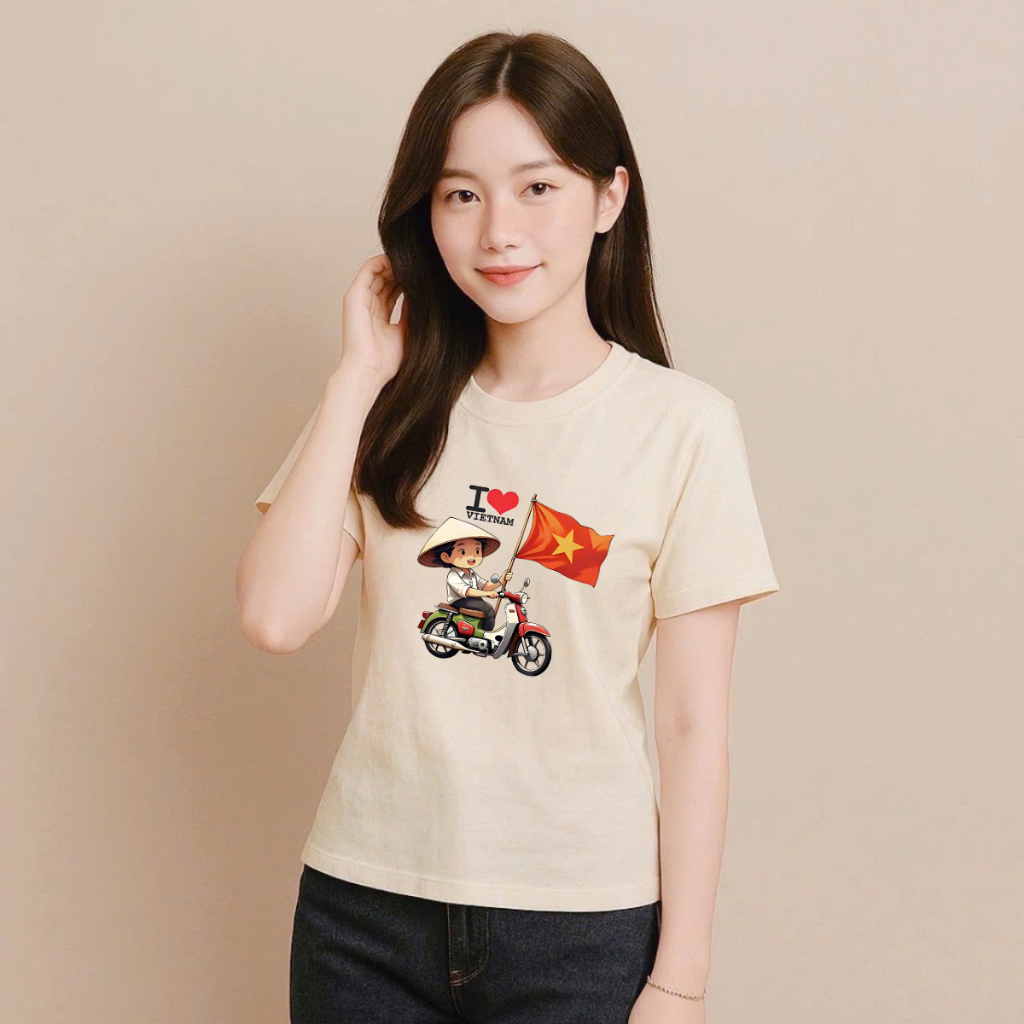 Áo baby tee nữ  BST Tôi Yêu Việt Nam   - Áo thun nữ 