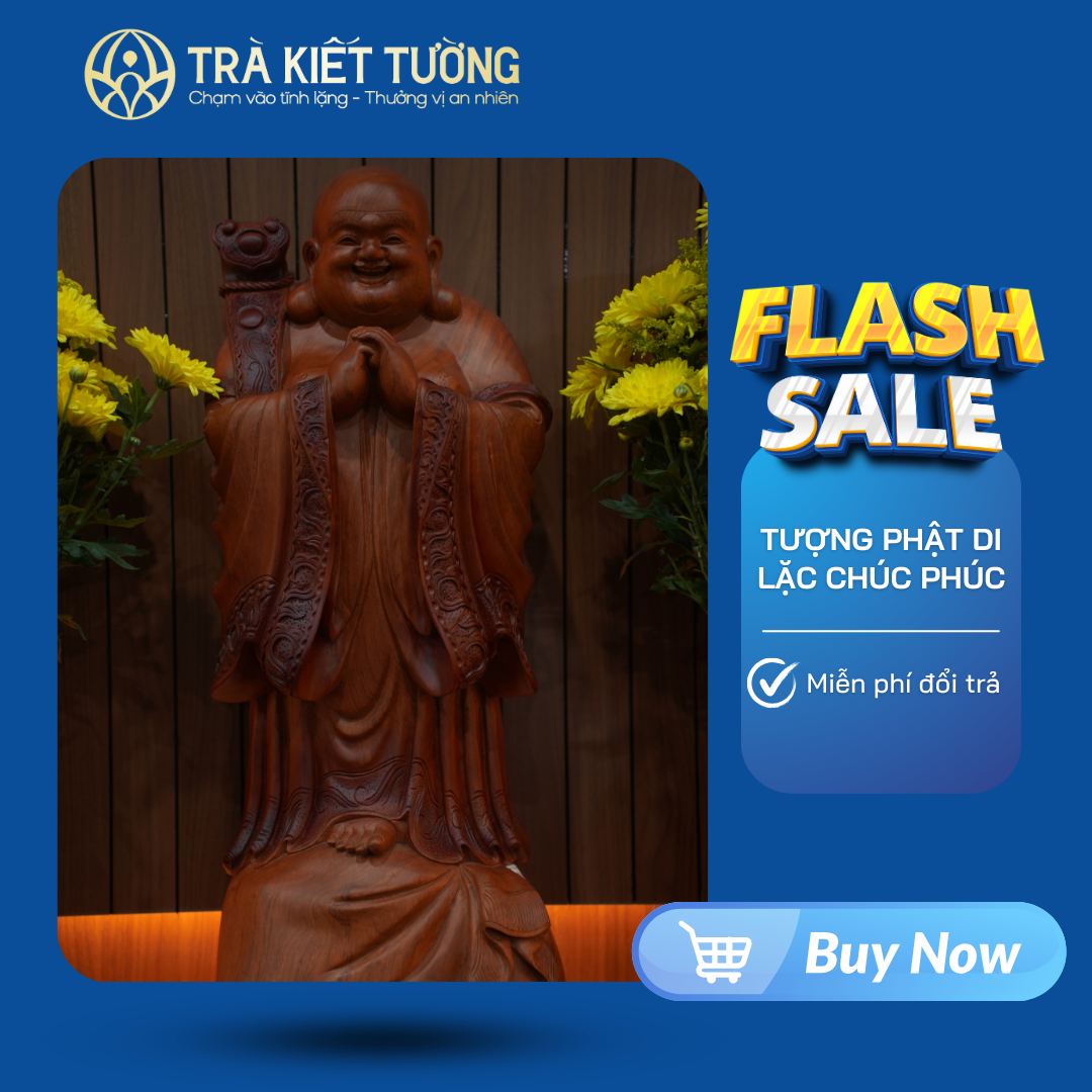 TƯỢNG PHẬT DI LẶC CHÚC PHÚC GỖ HƯƠNG