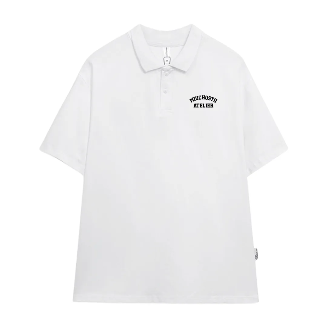 Áo polo form rộng unisex in chữ 2540 Miucho Club vải cotton mềm mịn thoáng mát dễ phối đồ in basic_thumbnail_0