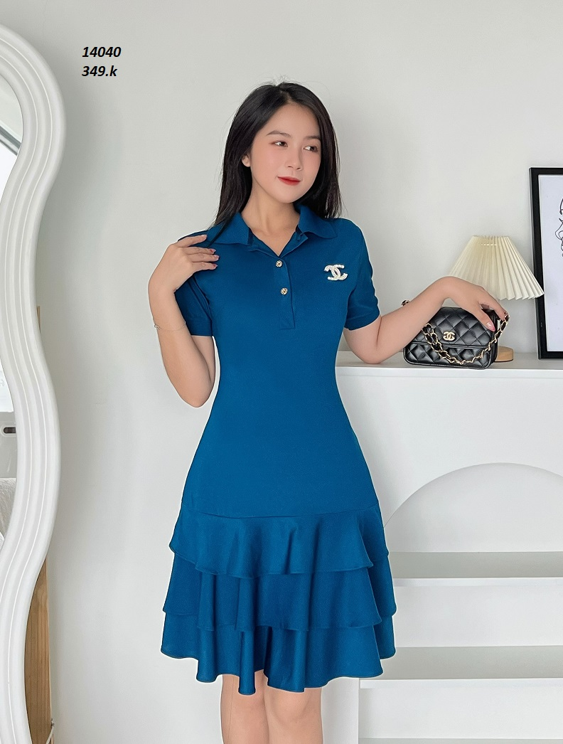 14040-Đầm suông cổ sơ mi phối bèo tầng ( chất thun cá sấu mịn)FREESHIP_thumbnail_3