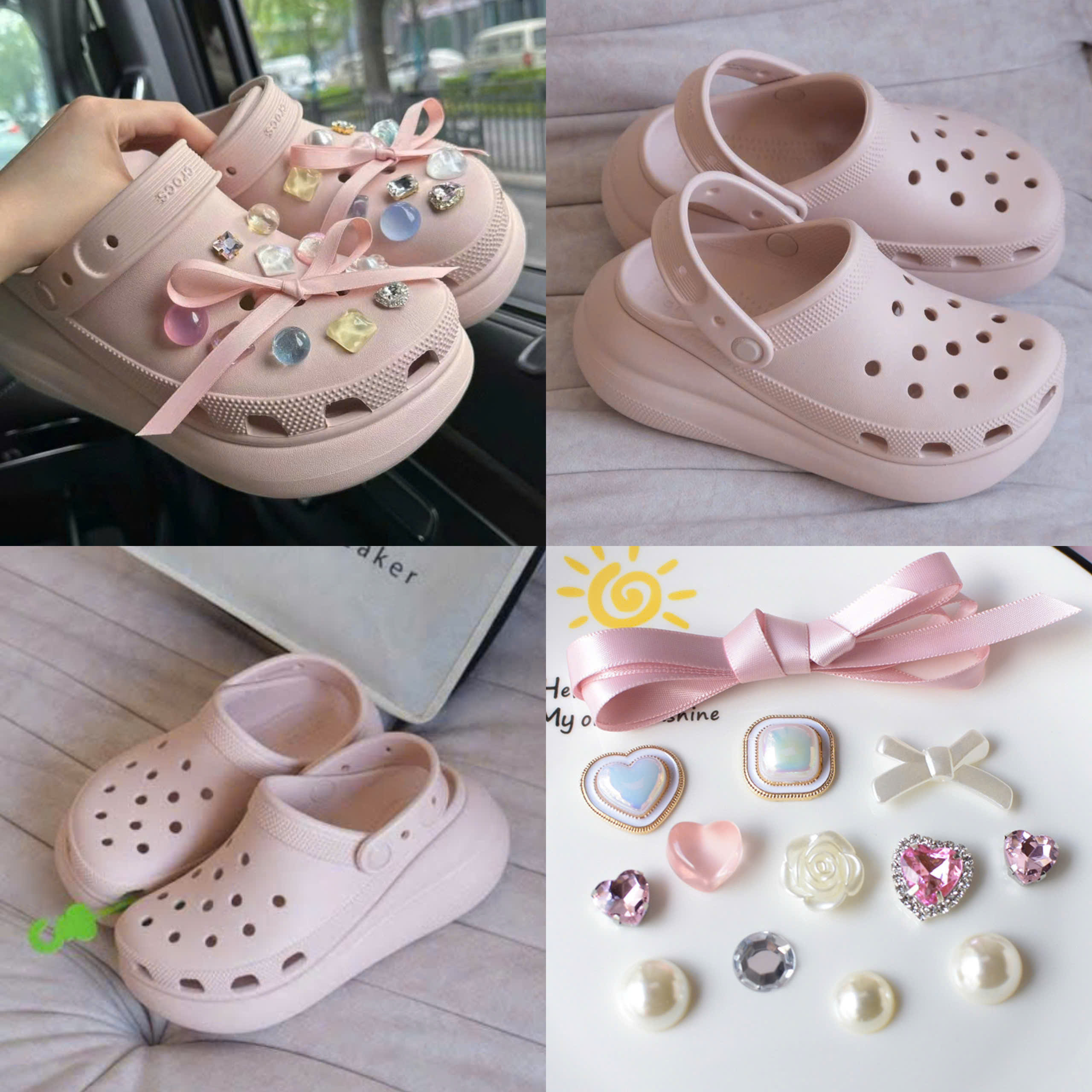 S224 SANDAL HỒNG (TẶNG KÈM CHAMR)