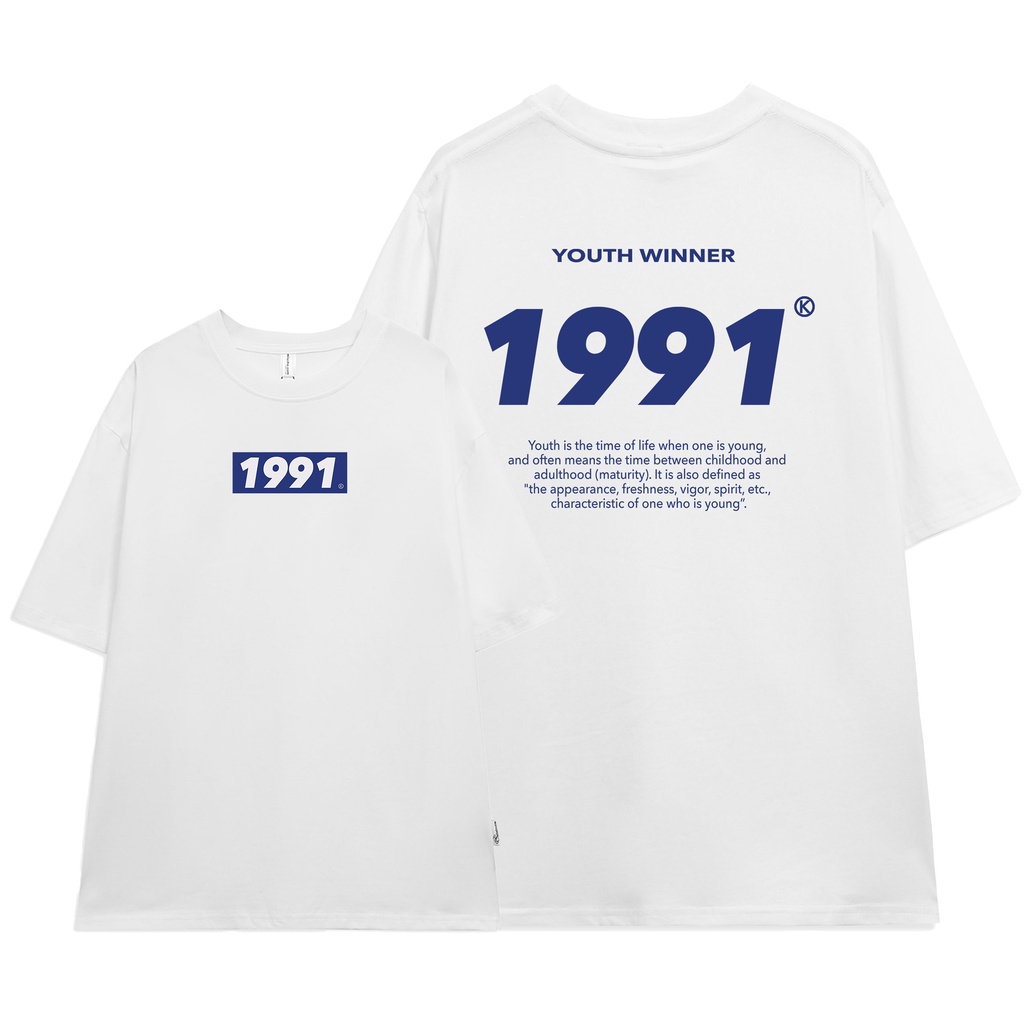 Áo thun unisex form rộng chất vải cotton dành cho nam nữ Miucho AT283 in năm sinh 199x_thumbnail_10