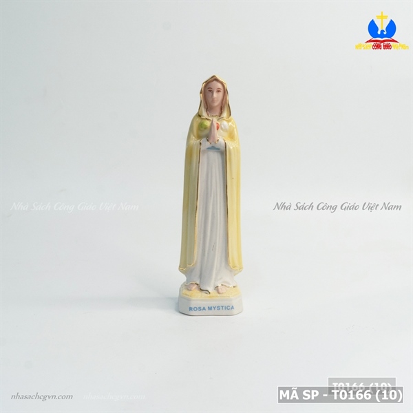 Tượng sứ Đức Mẹ Hoa Hồng 12cm (áo vàng) ✔_thumbnail_3