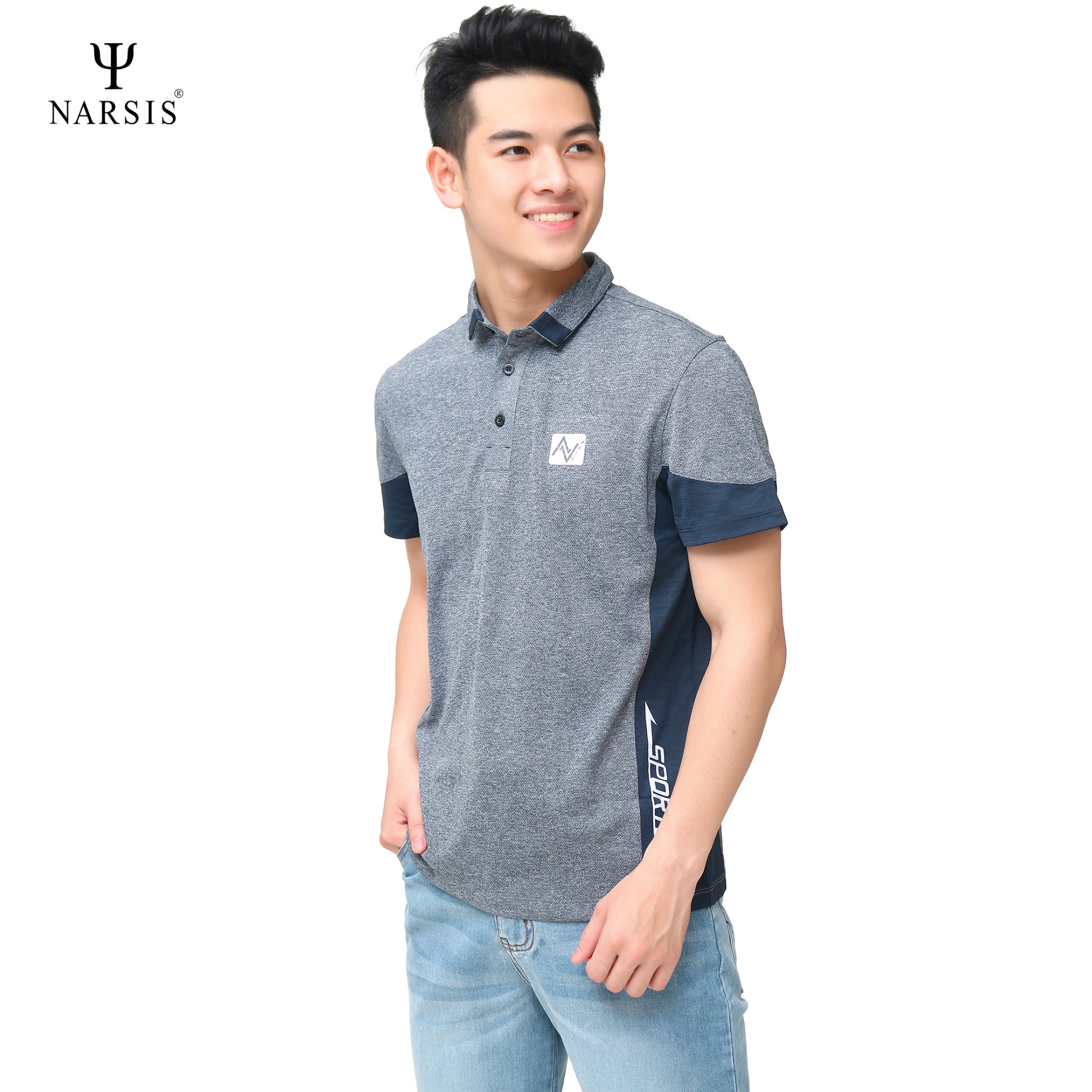 ÁO POLO CÓ CỔ NAM D9008 NARSIS CHẤT LIỆU THOÁNG MÁT, DỄ CHỊU, THOẢI MÁI CẢ NGÀY, DỄ VẬN ĐỘNG