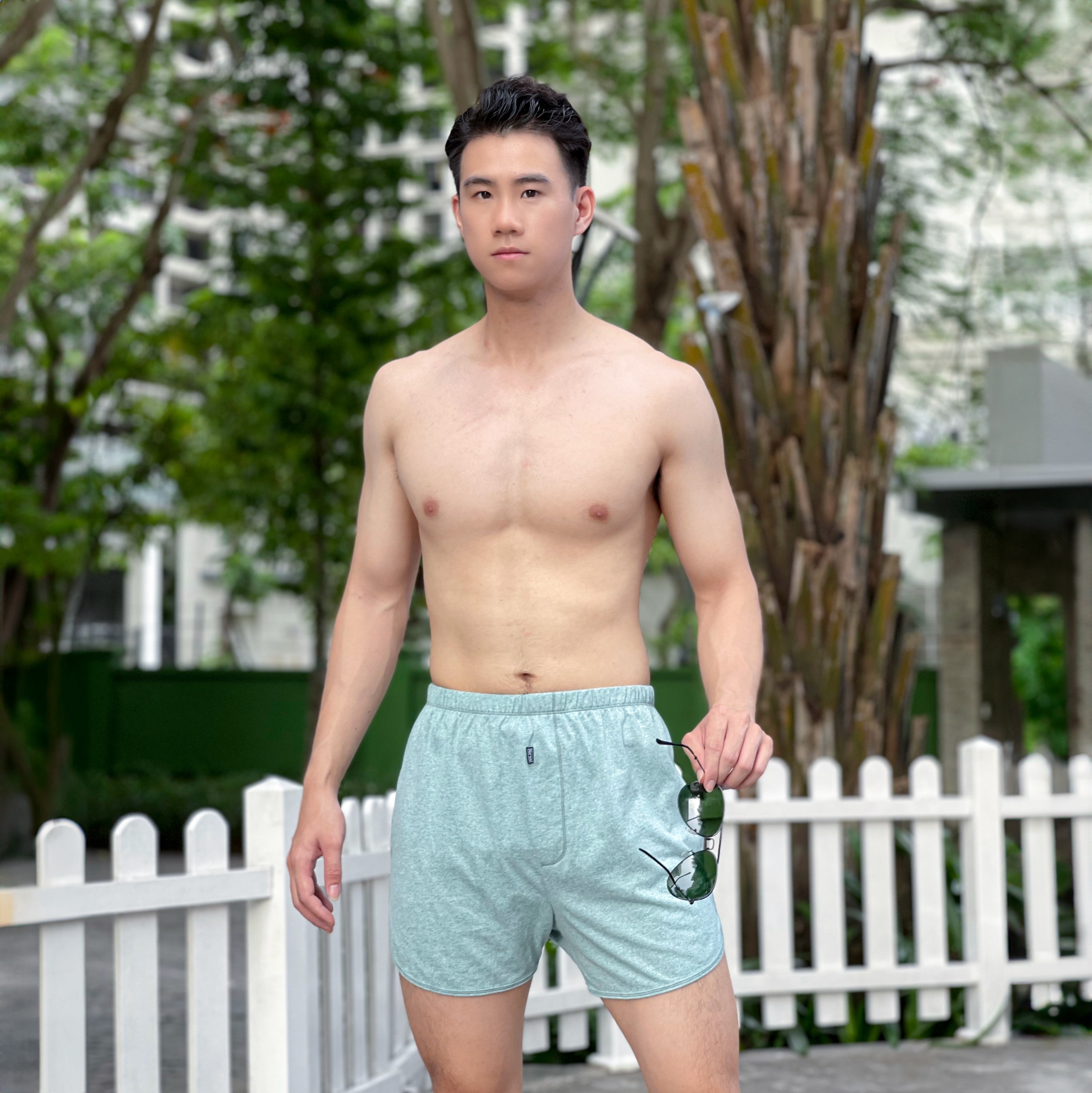 Quần đùi Narsis S24006 kiểu dáng rộng rãi, chất liệu mềm mại, dễ chịu khi mặc._thumbnail_4