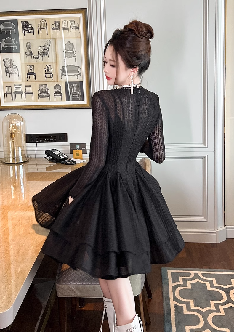 15322-Đầm ren  tay dài xếp tầng ( ren chỉ, lót)_thumbnail_3