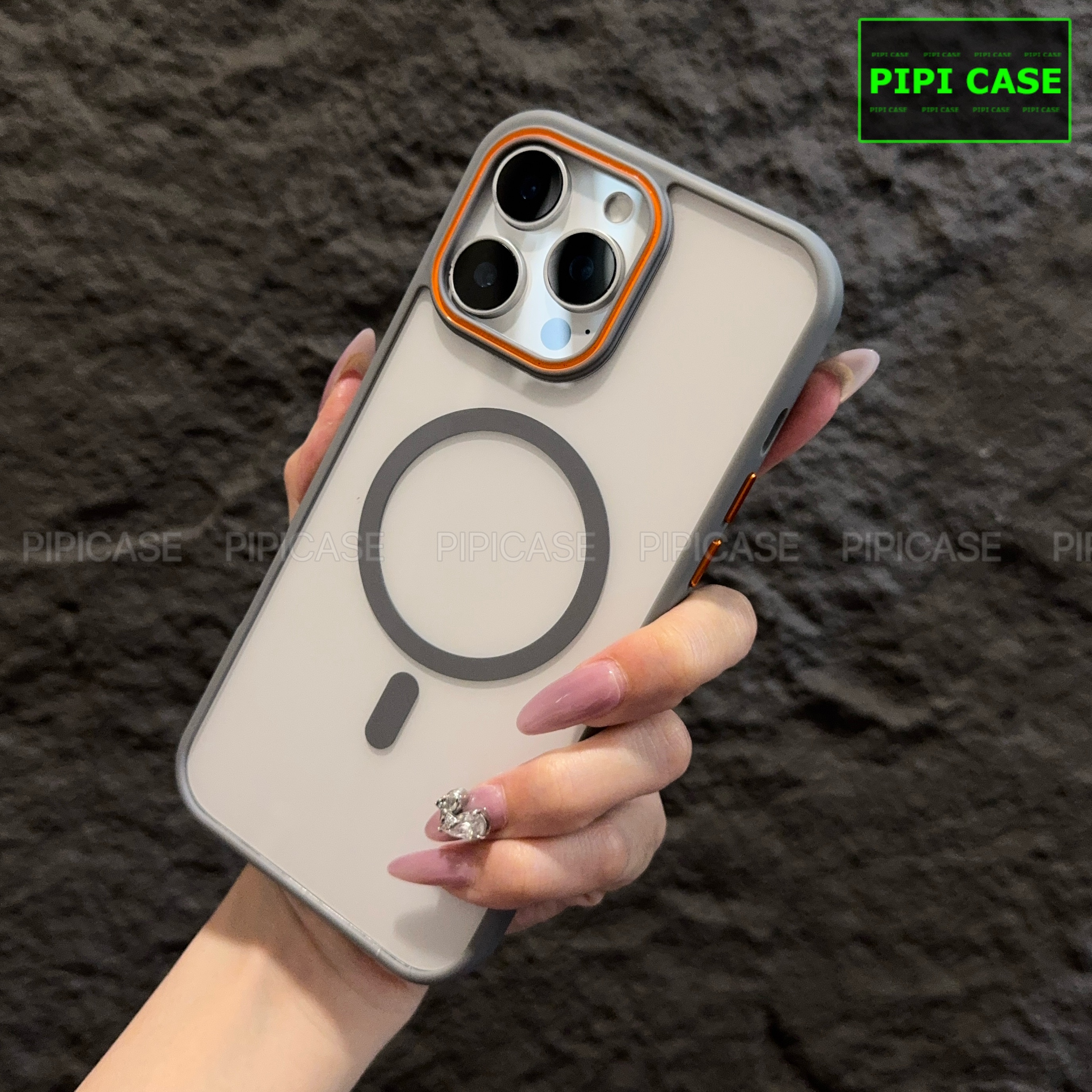 Ốp Lưng iPhone 16 Pro - KM Color - Xám