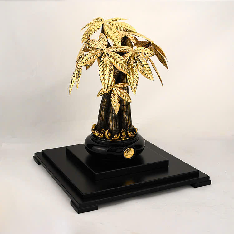 Cây kim ngân mạ vàng 24k ( KT 30X30X38cm ) DxRxC_thumbnail_2