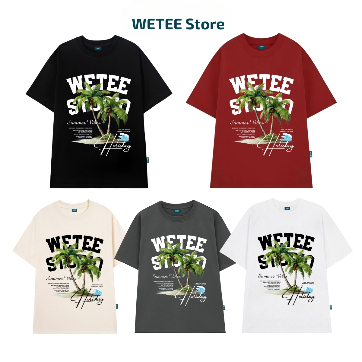 Áo thun unisex local brand We Tee "Đảo Cọ" Summer Vibes form oversize rộng 250gsm cotton - WU1073 WU1073