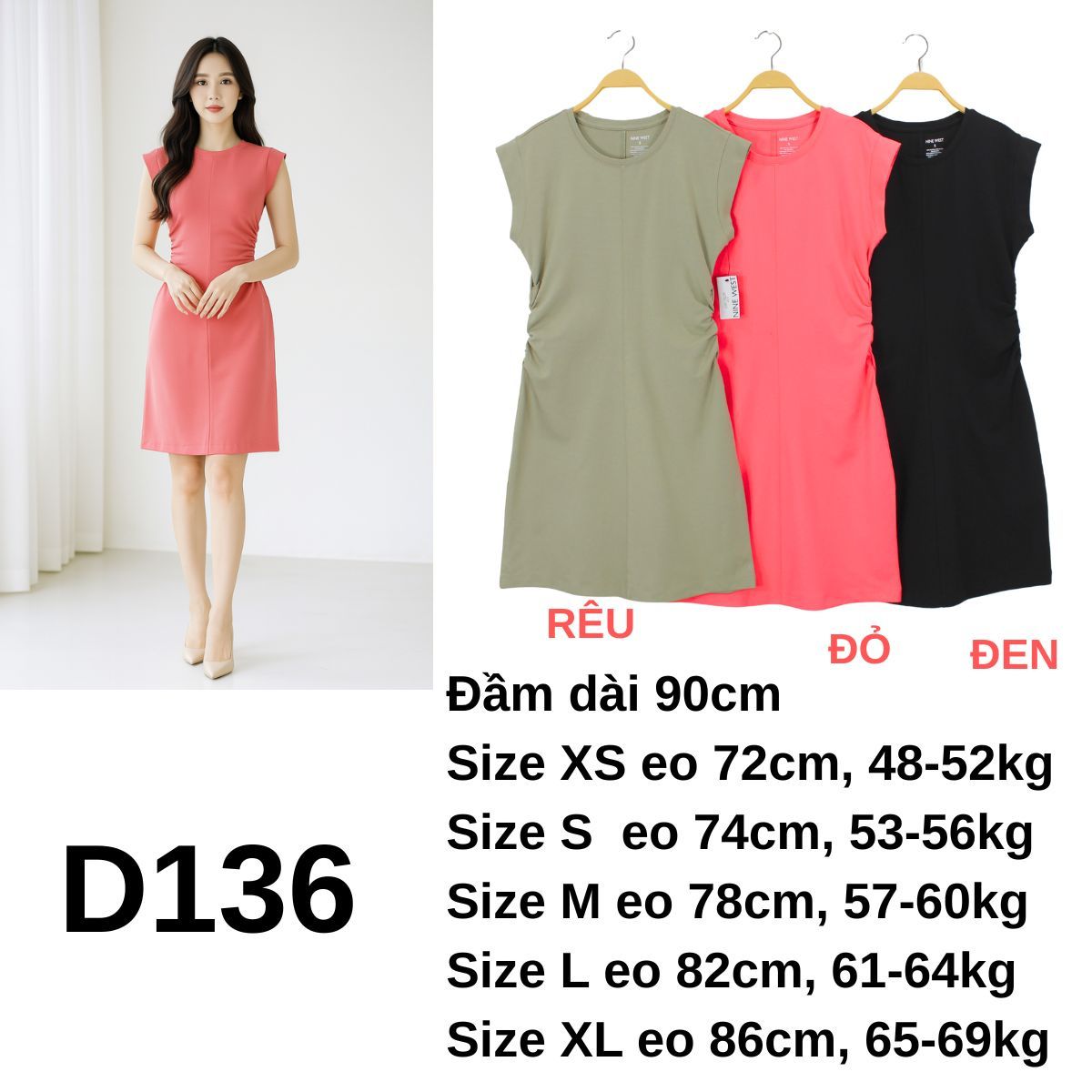 D136 Đầm thun Nine W